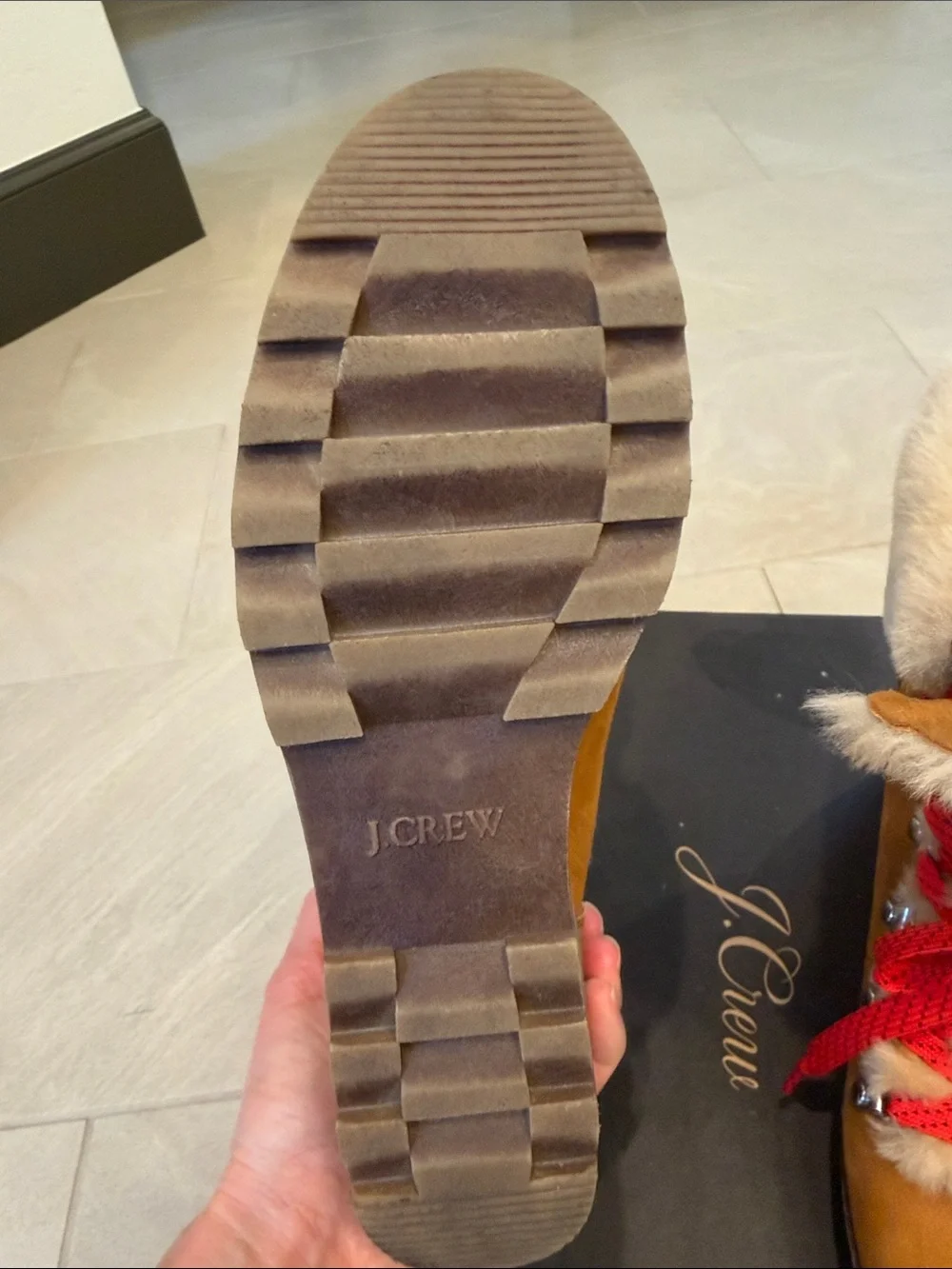Women’s Tan J. Crew Wedge Winter Boots